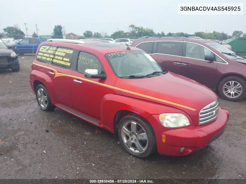 2010 Chevrolet Hhr Lt VIN: 3GNBACDV4AS545925 Lot: 39930456