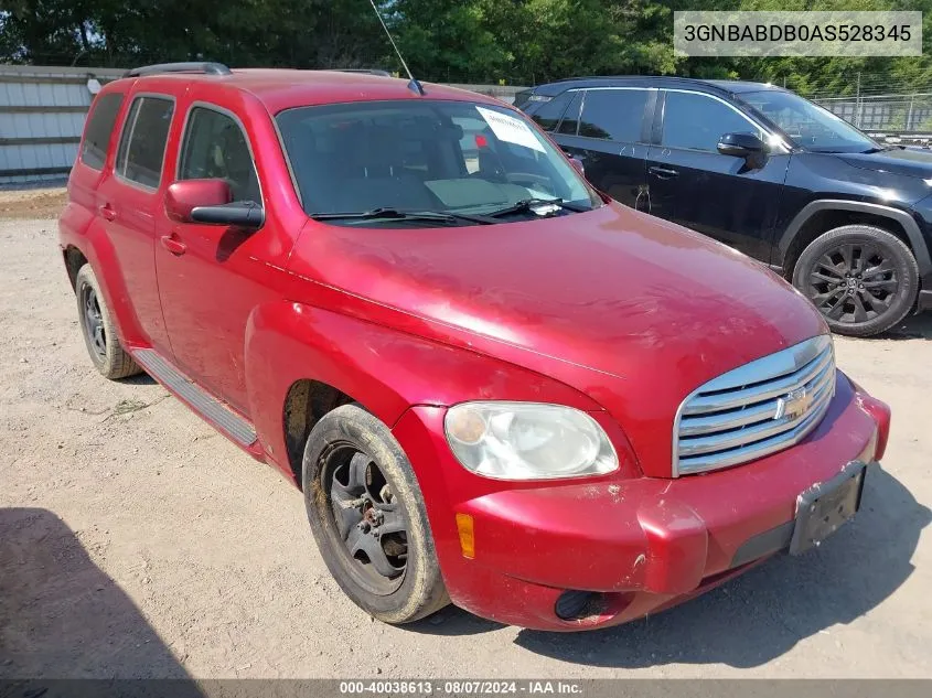 2010 Chevrolet Hhr Lt VIN: 3GNBABDB0AS528345 Lot: 40038613