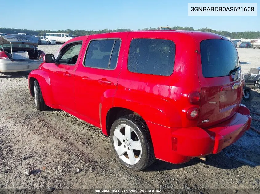 2010 Chevrolet Hhr Lt VIN: 3GNBABDB0AS621608 Lot: 40400560