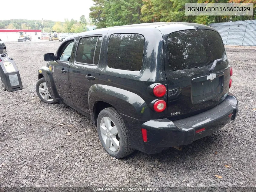 2010 Chevrolet Hhr Lt VIN: 3GNBABDB5AS603329 Lot: 40443751