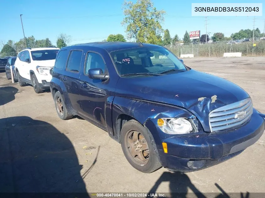 2010 Chevrolet Hhr Lt VIN: 3GNBABDB3AS512043 Lot: 40470041