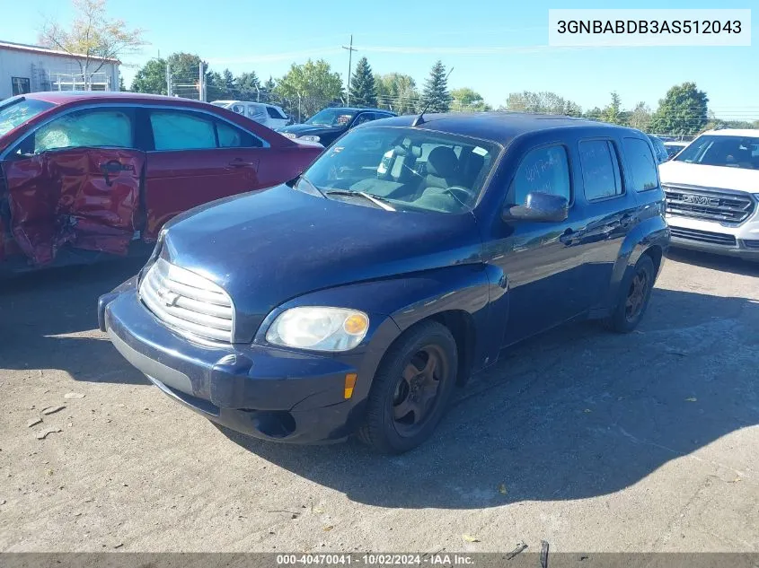 2010 Chevrolet Hhr Lt VIN: 3GNBABDB3AS512043 Lot: 40470041