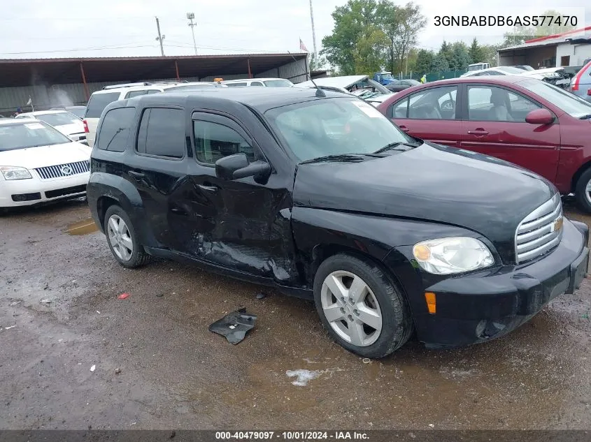 2010 Chevrolet Hhr Lt VIN: 3GNBABDB6AS577470 Lot: 40479097