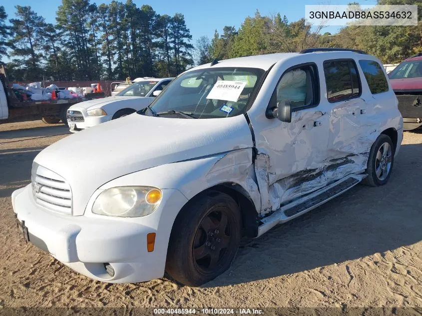 2010 Chevrolet Hhr Ls VIN: 3GNBAADB8AS534632 Lot: 40485944