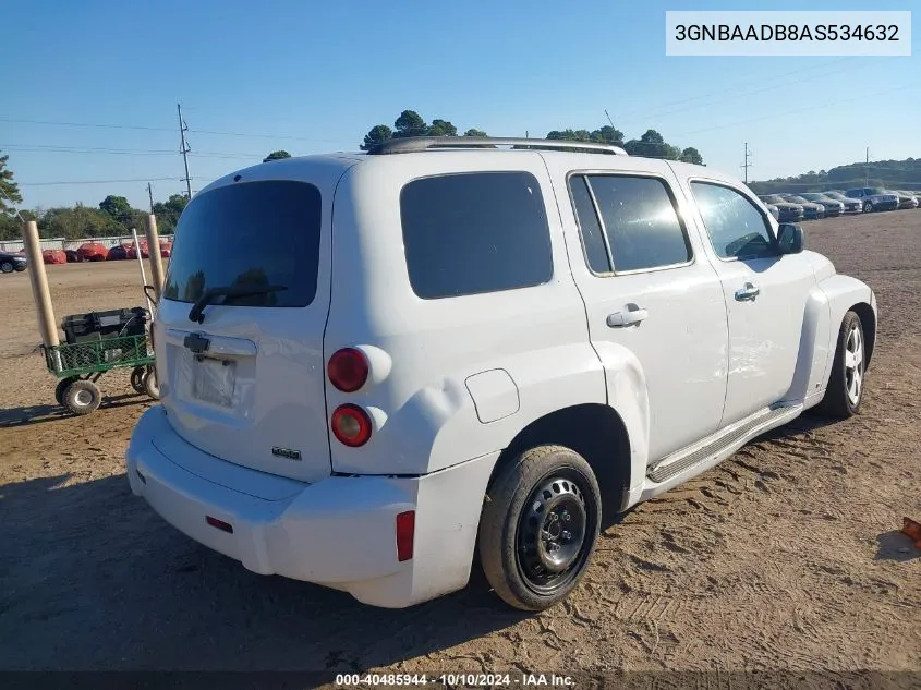 2010 Chevrolet Hhr Ls VIN: 3GNBAADB8AS534632 Lot: 40485944