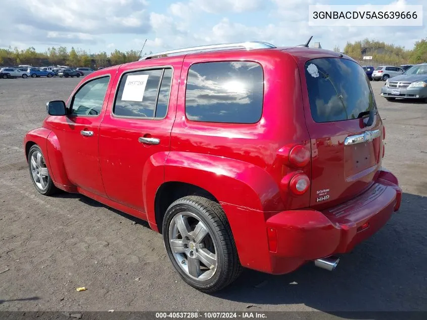 2010 Chevrolet Hhr Lt VIN: 3GNBACDV5AS639666 Lot: 40537288