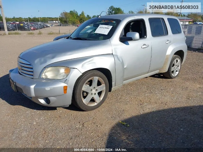 2010 Chevrolet Hhr Lt VIN: 3GNBABDB1AS608303 Lot: 40543880