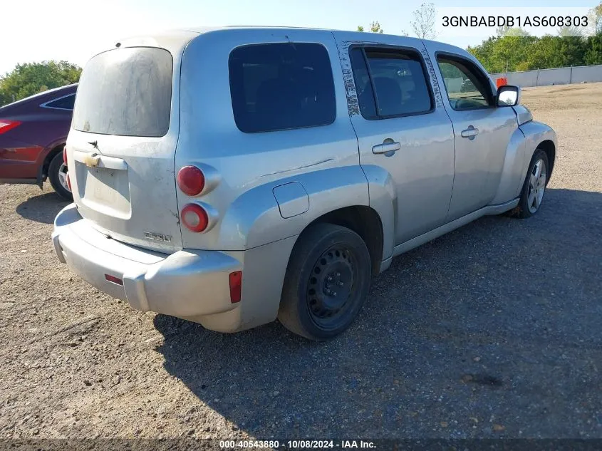 2010 Chevrolet Hhr Lt VIN: 3GNBABDB1AS608303 Lot: 40543880