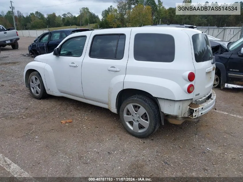 2010 Chevrolet Hhr Ls VIN: 3GNBAADB7AS514534 Lot: 40787783