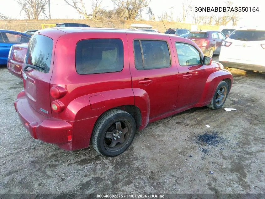 2010 Chevrolet Hhr Lt VIN: 3GNBABDB7AS550164 Lot: 40802375