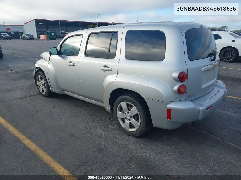 3GNBAADBXAS513636 2010 Chevrolet Hhr Ls