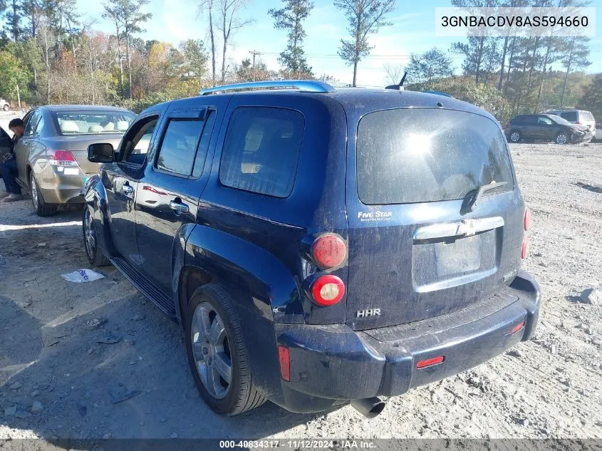 2010 Chevrolet Hhr Lt VIN: 3GNBACDV8AS594660 Lot: 40834317