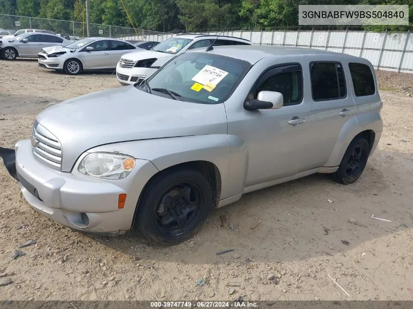 2011 Chevrolet Hhr Lt VIN: 3GNBABFW9BS504840 Lot: 39747749