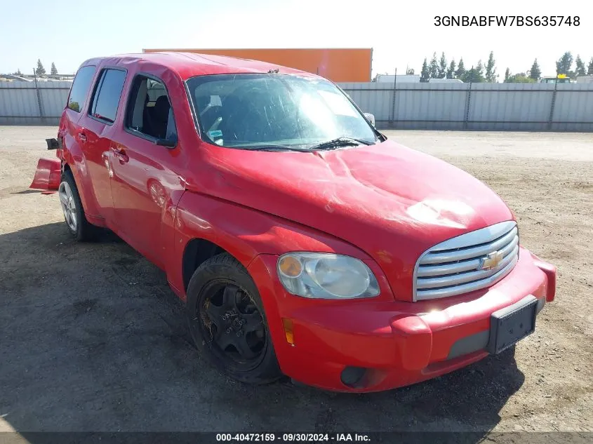 2011 Chevrolet Hhr Lt VIN: 3GNBABFW7BS635748 Lot: 40472159