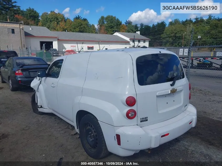 2011 Chevrolet Hhr Panel Ls VIN: 3GCAAAFW5BS626190 Lot: 40557346