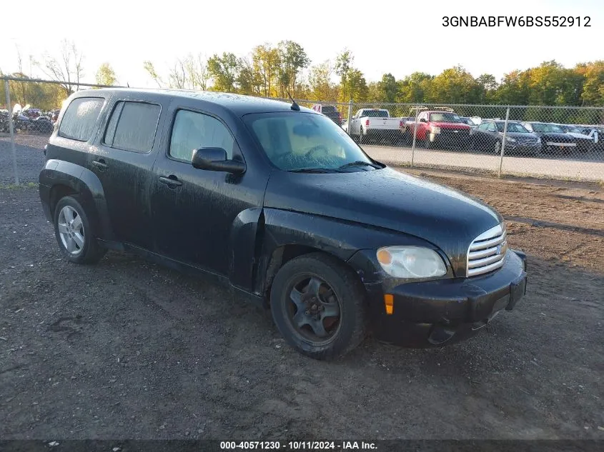 2011 Chevrolet Hhr Lt VIN: 3GNBABFW6BS552912 Lot: 40571230