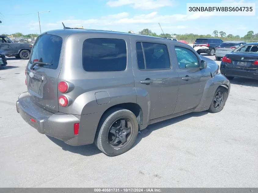 2011 Chevrolet Hhr Lt VIN: 3GNBABFW8BS604735 Lot: 40581731