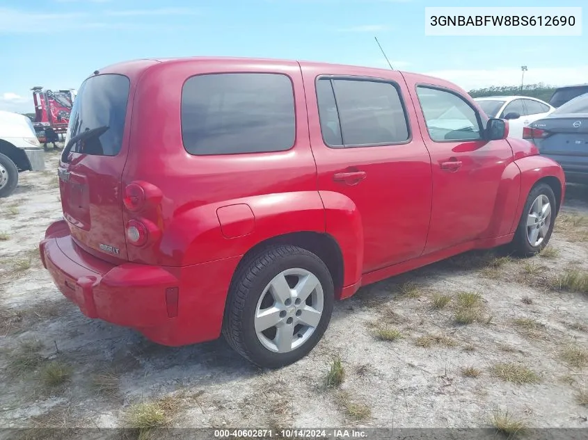 2011 Chevrolet Hhr Lt VIN: 3GNBABFW8BS612690 Lot: 40602871