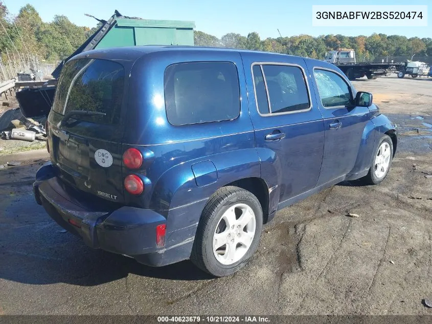 2011 Chevrolet Hhr Lt VIN: 3GNBABFW2BS520474 Lot: 40623679