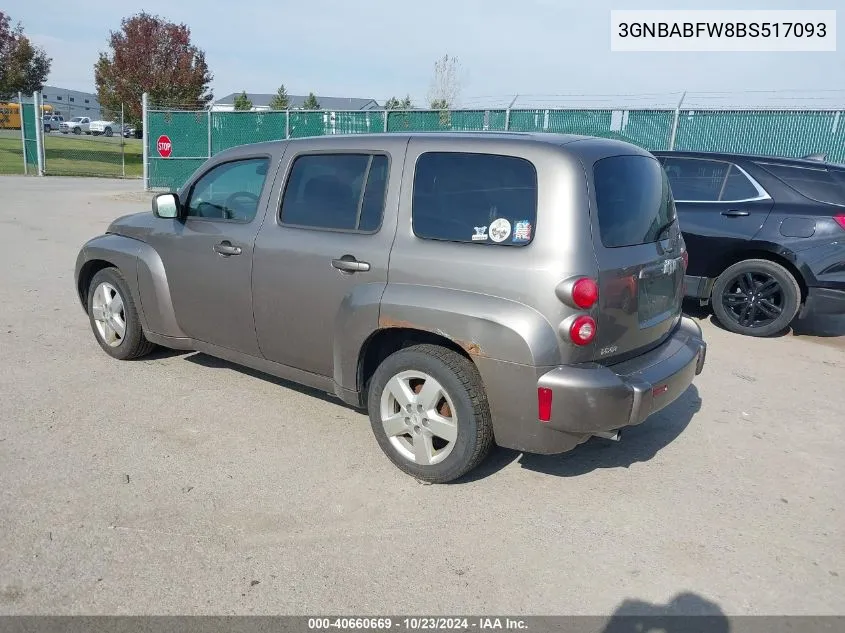 2011 Chevrolet Hhr Lt VIN: 3GNBABFW8BS517093 Lot: 40660669