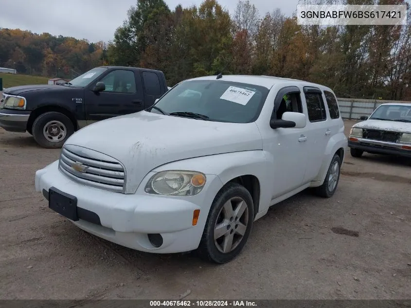 2011 Chevrolet Hhr Lt VIN: 3GNBABFW6BS617421 Lot: 40675462