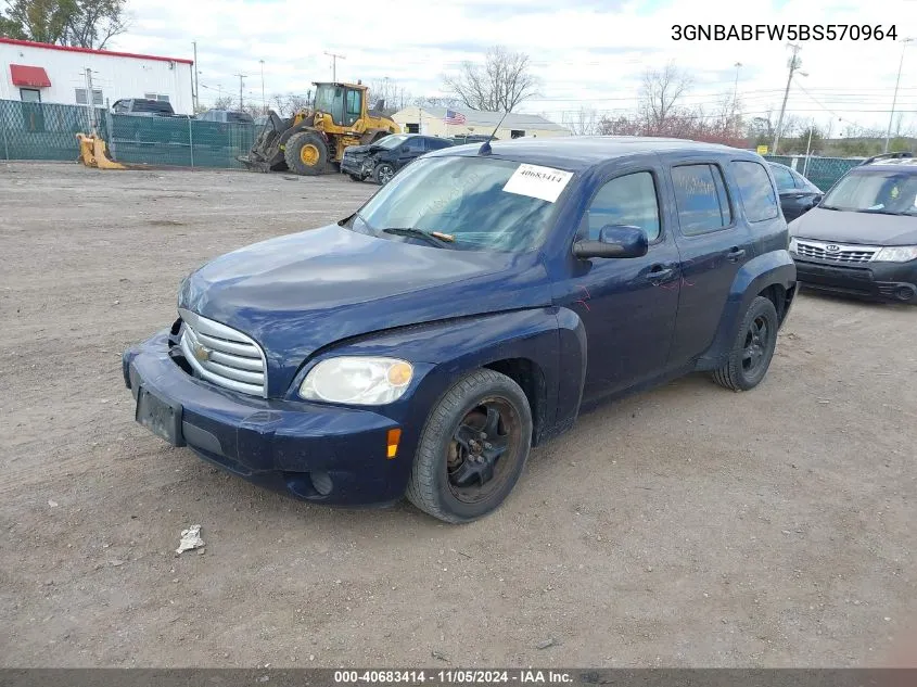 2011 Chevrolet Hhr Lt VIN: 3GNBABFW5BS570964 Lot: 40683414