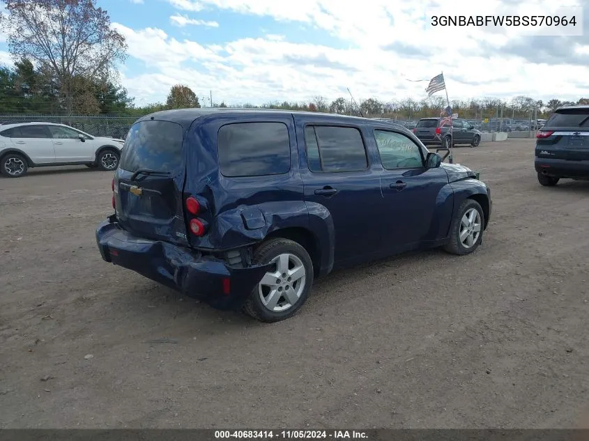 2011 Chevrolet Hhr Lt VIN: 3GNBABFW5BS570964 Lot: 40683414