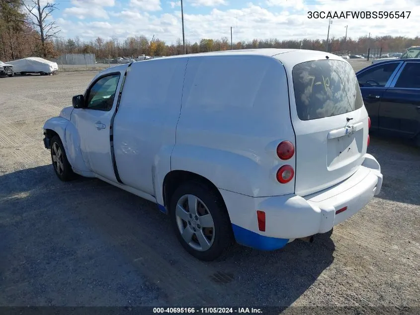 2011 Chevrolet Hhr Panel Ls VIN: 3GCAAAFW0BS596547 Lot: 40695166