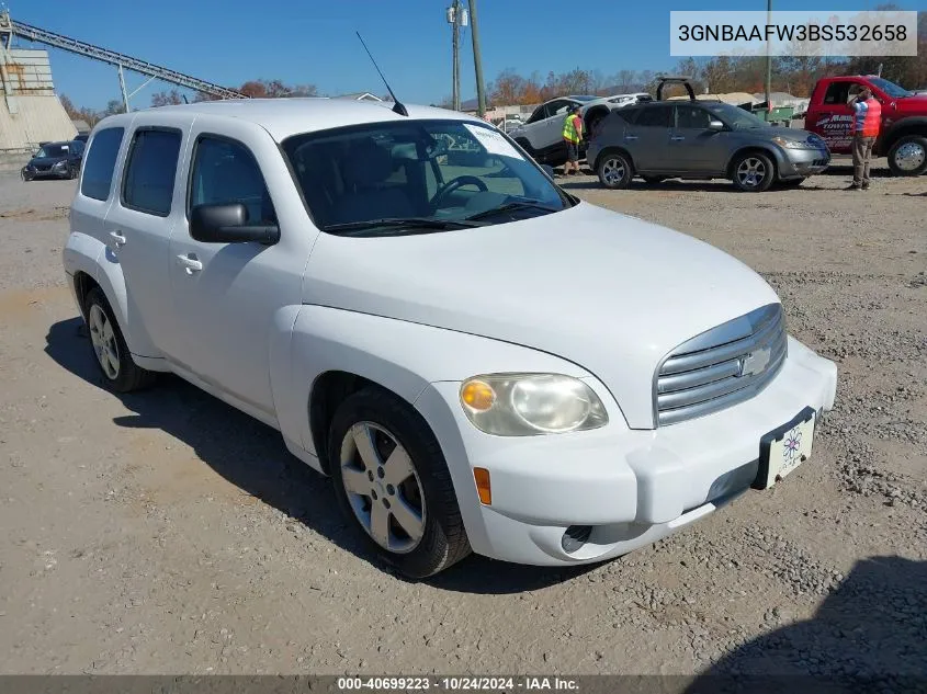 2011 Chevrolet Hhr Ls VIN: 3GNBAAFW3BS532658 Lot: 40699223