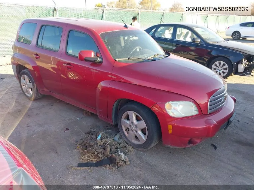 2011 Chevrolet Hhr Lt VIN: 3GNBABFW5BS502339 Lot: 40797518