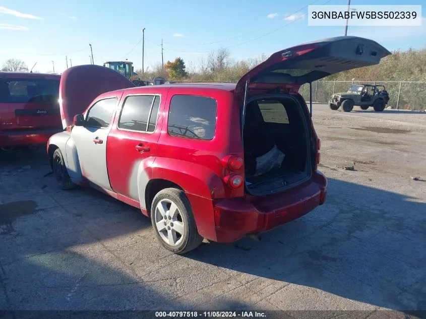 2011 Chevrolet Hhr Lt VIN: 3GNBABFW5BS502339 Lot: 40797518