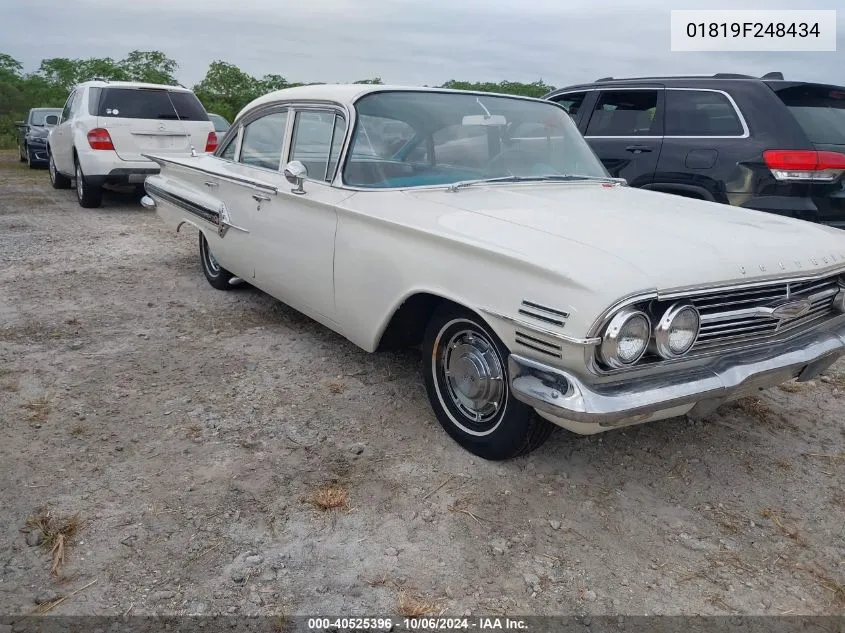 1960 Chevrolet Impala VIN: 01819F248434 Lot: 40525396