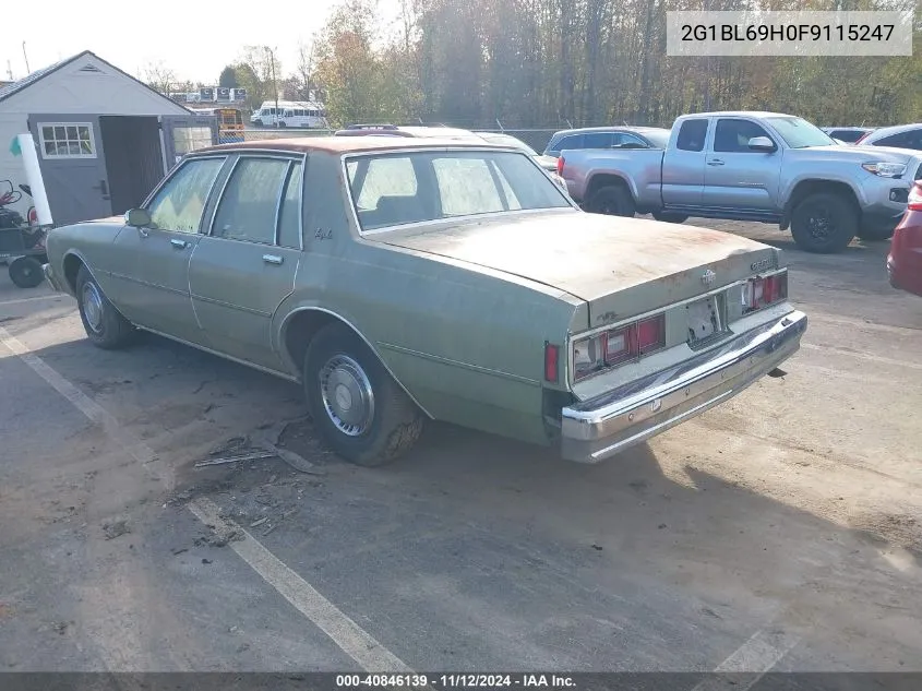 2G1BL69H0F9115247 1985 Chevrolet Impala