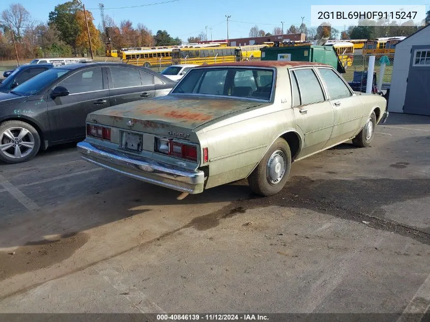 2G1BL69H0F9115247 1985 Chevrolet Impala