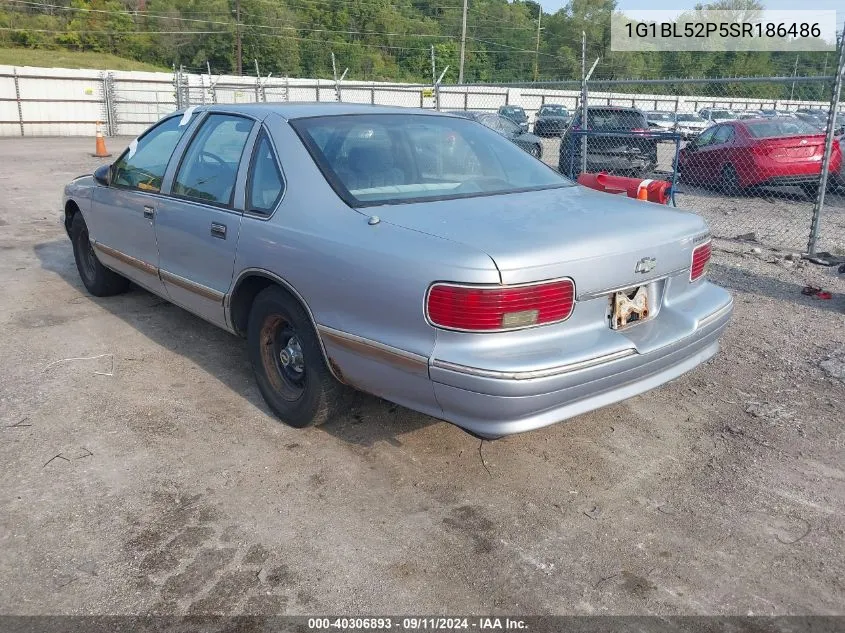 1995 Chevrolet Caprice / Impala Classic Ss VIN: 1G1BL52P5SR186486 Lot: 40306893