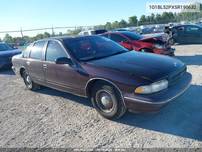 1995 Chevrolet Caprice / Impala Classic Ss VIN: 1G1BL52PXSR190632 Lot: 40372395