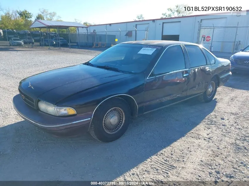 1995 Chevrolet Caprice / Impala Classic Ss VIN: 1G1BL52PXSR190632 Lot: 40372395