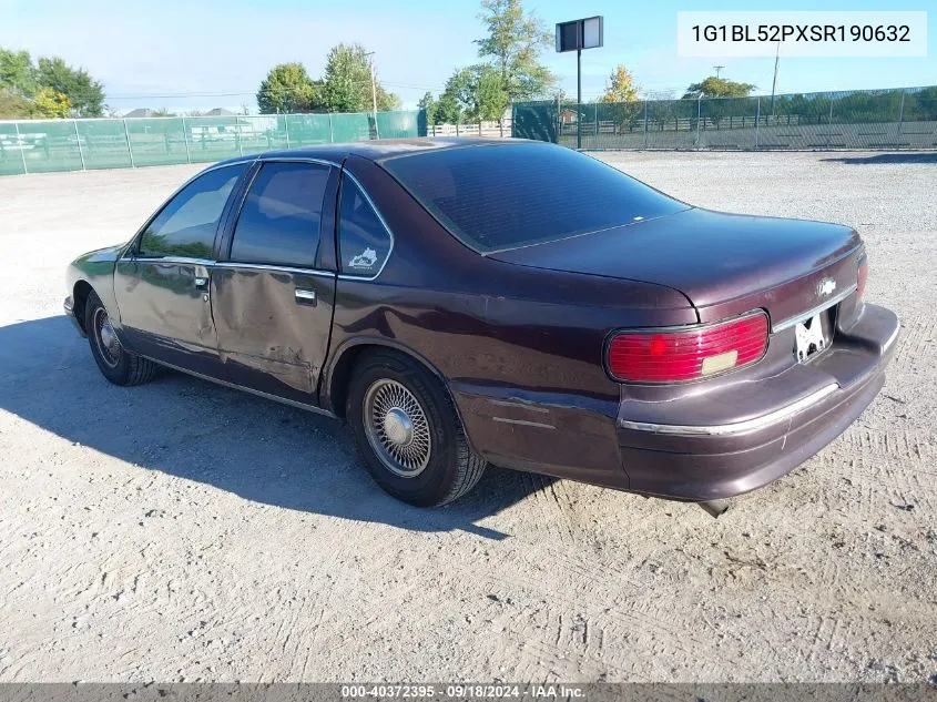 1995 Chevrolet Caprice / Impala Classic Ss VIN: 1G1BL52PXSR190632 Lot: 40372395