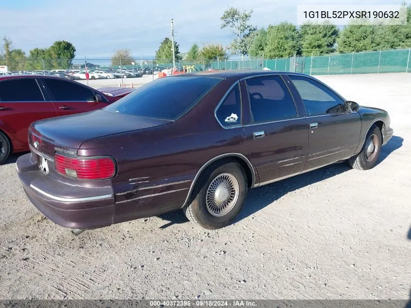 1995 Chevrolet Caprice / Impala Classic Ss VIN: 1G1BL52PXSR190632 Lot: 40372395