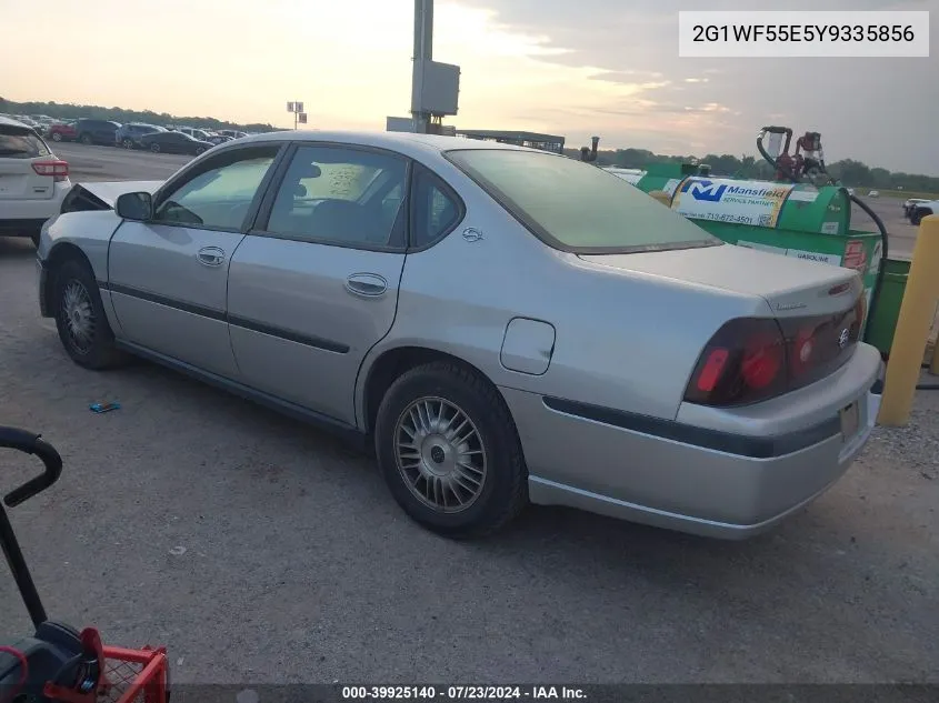 2000 Chevrolet Impala VIN: 2G1WF55E5Y9335856 Lot: 39925140