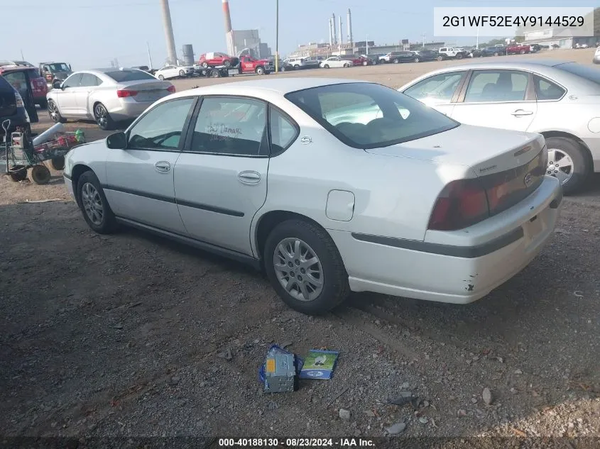 2000 Chevrolet Impala VIN: 2G1WF52E4Y9144529 Lot: 40188130