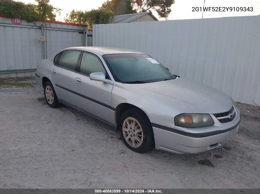 2000 Chevrolet Impala VIN: 2G1WF52E2Y9109343 Lot: 40583599