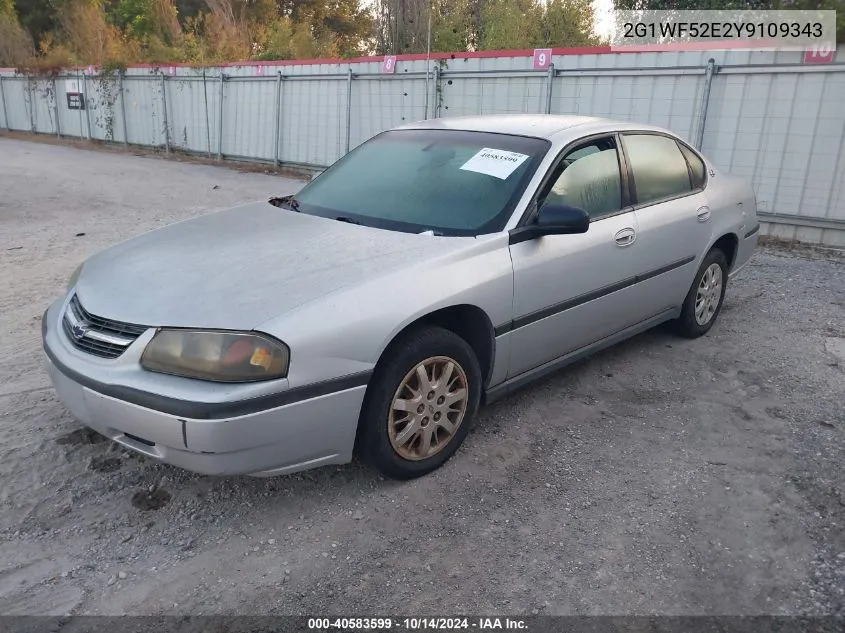 2000 Chevrolet Impala VIN: 2G1WF52E2Y9109343 Lot: 40583599