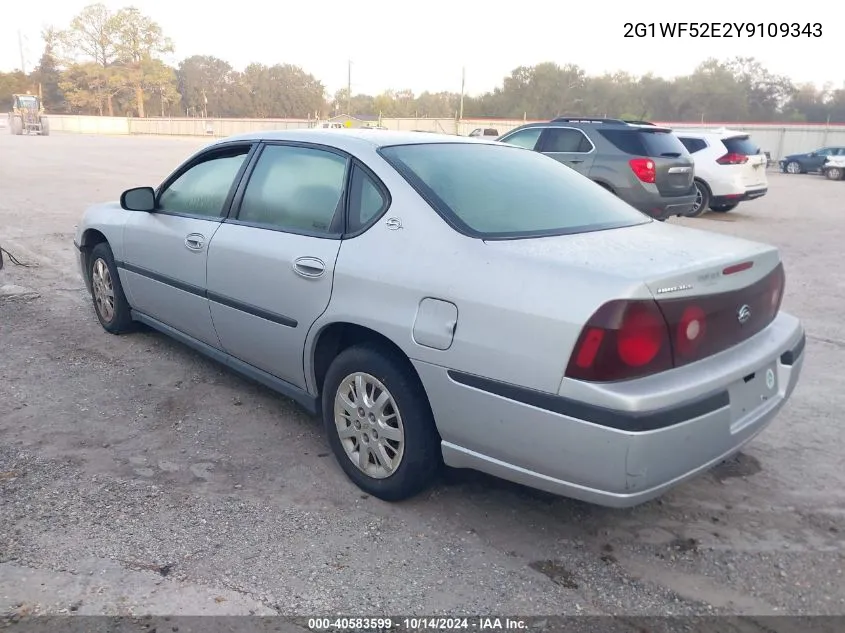 2000 Chevrolet Impala VIN: 2G1WF52E2Y9109343 Lot: 40583599