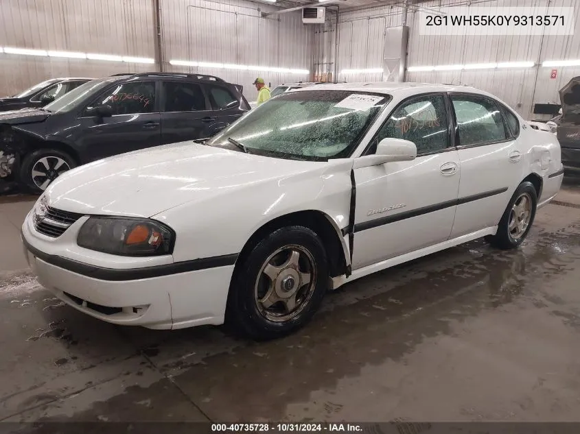 2000 Chevrolet Impala Ls VIN: 2G1WH55K0Y9313571 Lot: 40735728