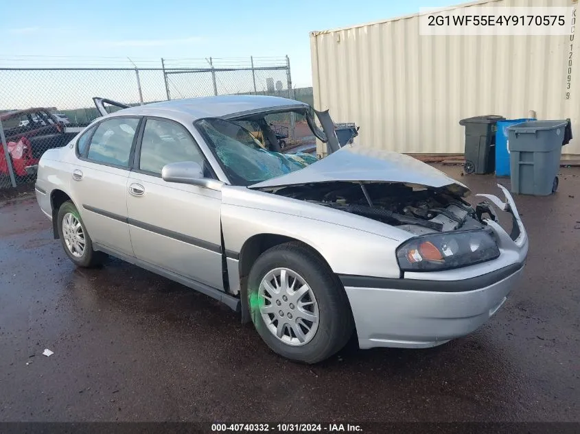 2000 Chevrolet Impala VIN: 2G1WF55E4Y9170575 Lot: 40740332