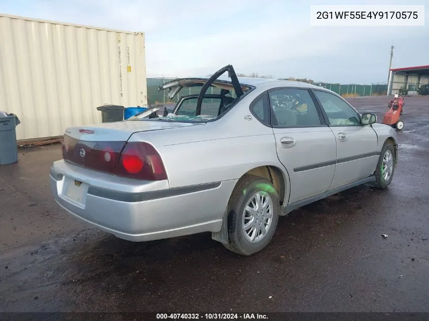 2000 Chevrolet Impala VIN: 2G1WF55E4Y9170575 Lot: 40740332