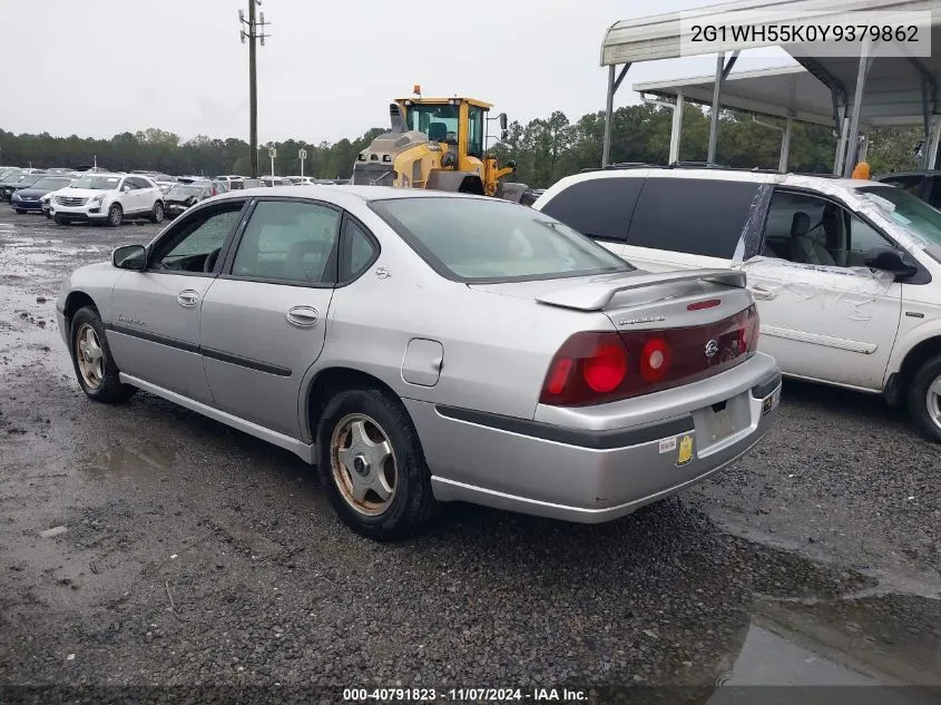 2000 Chevrolet Impala Ls VIN: 2G1WH55K0Y9379862 Lot: 40791823