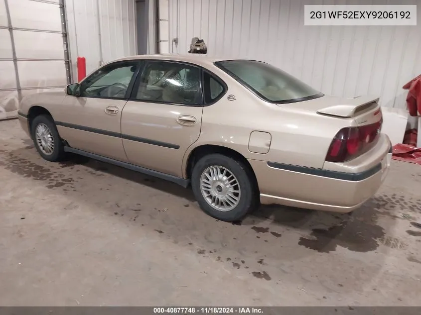 2000 Chevrolet Impala VIN: 2G1WF52EXY9206192 Lot: 40877748