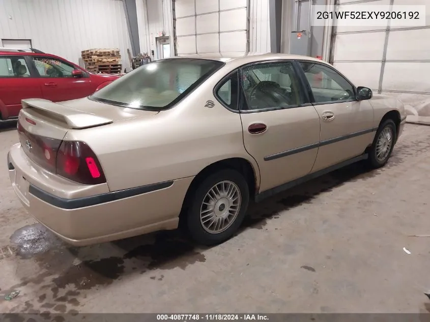 2000 Chevrolet Impala VIN: 2G1WF52EXY9206192 Lot: 40877748